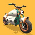 Industrial LOFT Motorcycle Diesel Punk Motorcycle 3d model