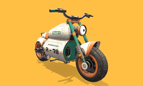 Industrial LOFT Motorcycle Diesel Punk Motorcycle 3d model