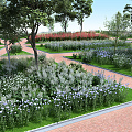 Modern Park Landscape Park 3d model