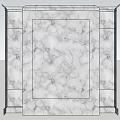 Elegant Sofa Background Wall with Marble Panel Classic Frame and Decorative Details 3d model