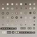 Various Decorative Lighting Fixtures Featuring Different Shapes Colors And Designs On Gray Background