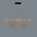 Elegant Crystal Chandelier With Double Layer Circular Diamond Pattern For Modern Interior 3d model