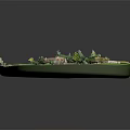 Cartoon Scene With House Green Grass Trees Parking Lot And Slide