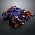 Natural Wood Stone With Purple And Orange Tones And Rough Textured Surface Design