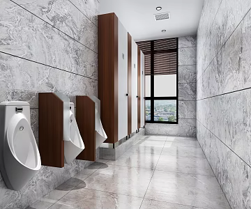 Public toilet Modern toilet 3d model