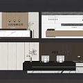 Image wall background wall company reception s 3d model