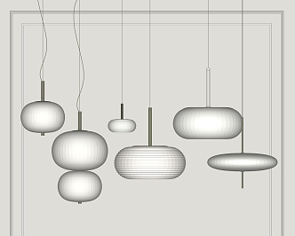 Modern Chandelier Restaurant Chandelier Combination 3d model