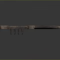 Sharp Curved Blade Weapon With Ringed Handle And Metallic Reflective Surface