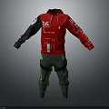 Red Graphic Hoodie With Black Sleeves And Green Cargo Pants Streetwear Outfit