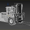 Modern Large Forklift Heavy Duty Industrial Operation Forklift 3d model