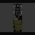 Green Military Style Utility Vehicle With Six Wheels Cab And Chassis Design