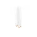 Stunning Modern Crystal Chandelier Featuring Long Transparent Drops And Soft Lighting