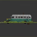 Modern bus minibus minivan driverless bus 3d model