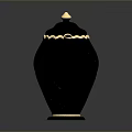 Elegant Black Ceramic Teapot With Gold Accents And Classic Design For Home Kitchen