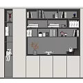 Modern bookcase 3d model