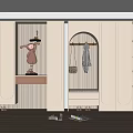Modern Elegant Shoe Cabinet Interior Design With Storage Shelves And Decor Items