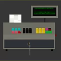 Cash Register With Display Screen Colorful Keypad Receipt And Drawer Key