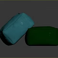 Modern Bean Bag Furniture With Light Blue And Light Green Soft Textured Covers
