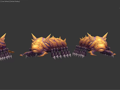 Modern game character multi-legged caterpillar 3d model Modern game character multi-legged caterpillar 3d model