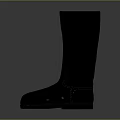 Black Leather Knee High Boots with Durable Design for Daily Use