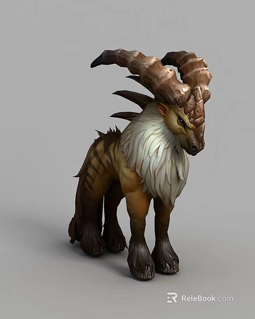 Technology Exhibition Hall Displaying Fantasy Creature 3D Model in Interactive Digital Art Exhibit 3d model 
