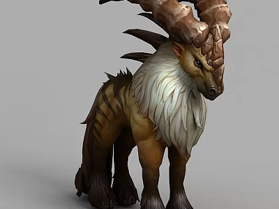 Technology Exhibition Hall Displaying Fantasy Creature 3D Model in Interactive Digital Art Exhibit 3d model