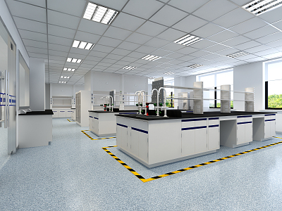 Modern laboratory organic pretreatment room model