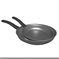 Black Non Stick Frying Pans Set With Long Handles For Kitchen Cooking