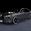 Luxury Black Sedan With Modern Sleek Body Design Large Alloy Wheels And Front Grille