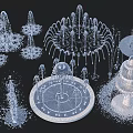Decorative Garden Ornaments Featuring Various Fountain Designs And Outdoor Water Features