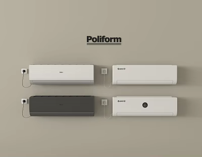 Poliform Air Conditioner Fans with White Black Color Options and Modern Design for Home Interiors 3d model