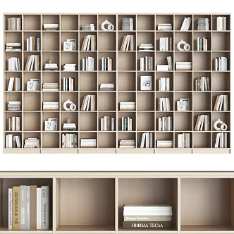 Integral Bookcase Combination Bookcase Study Bookcase 3d model