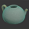 Elegant White Ceramic Teapot With Intricate Floral Patterns Golden Handle And Spout Design