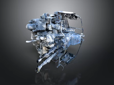 3D Mechanical Weapon Model With Intricate Metal Structure And Design 3d model