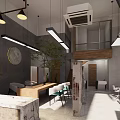 Modern Beauty Hair Salon Interior Design With Mirrors Chairs Green Plants And Wooden Ceiling