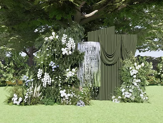 902 jw outdoor natural wind main stage wedding sketch master and design material renderings 3d model