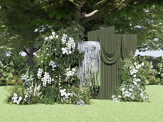 902 jw outdoor natural wind main stage wedding sketch master and design material renderings 3d model