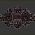 Futuristic Spaceship 3D Model With Blue Engines And Space Exploration Design
