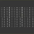 Metal Pipe Fittings Neatly Arranged in Grid Pattern for Industrial Engineering Applications