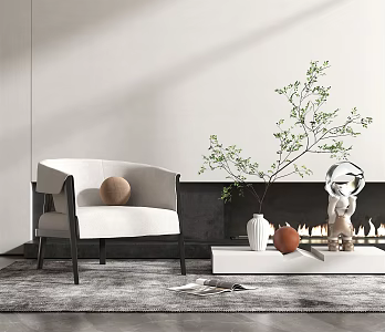 Modern Cassina Single Sofa 3d model