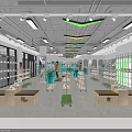 Modern Bright Clothing Store Interior With Spacious Layout And Neat Apparel Footwear Display Racks