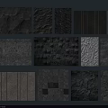 Multiple Gray Textured Wall Design Options With Stone Tile And Various Patterns