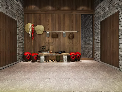Chinese style foyer backyard landscape deck 3d model Chinese style foyer backyard landscape deck 3d model