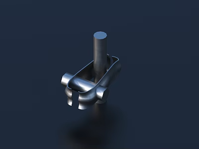 Modern Stainless Steel Faucet with Sleek Design and Shiny Surface and Smooth Handle 3d model
