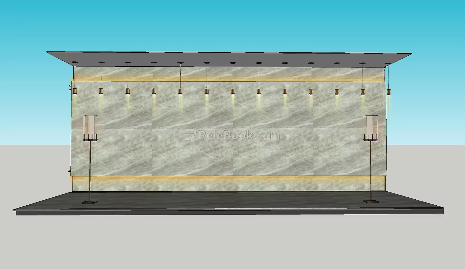 Modern lamp combination 3d model