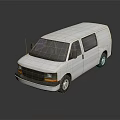 White Cargo Van With Clean Exterior Design On Dark Reflective Surface 3d model