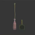 Essential Household Cleaning Tools Broom With Wooden Handle Natural Bristles And Dustpan