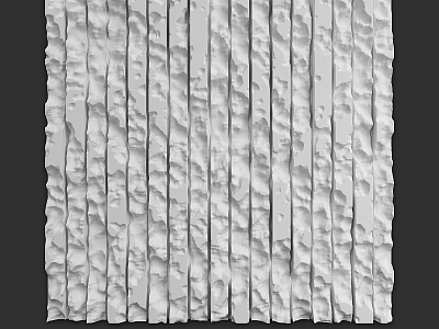 White Striped Textured Wall Design With Modern Interior Decoration And Style 3d model