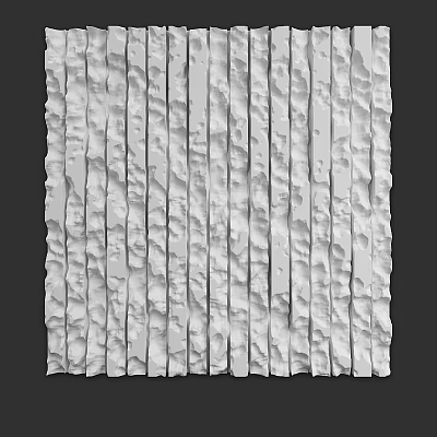 White Striped Textured Wall Design With Modern Interior Decoration And Style 3d model