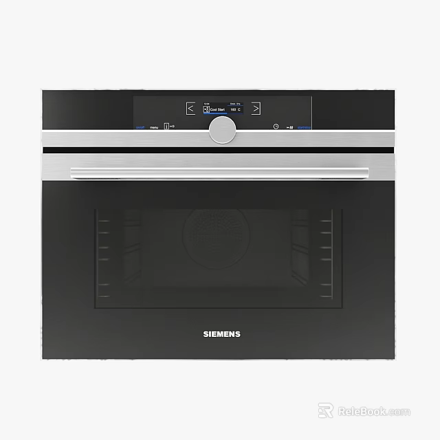 Sleek Modern Siemens Oven With Black Exterior Glass Door And Control Panel 3d model 